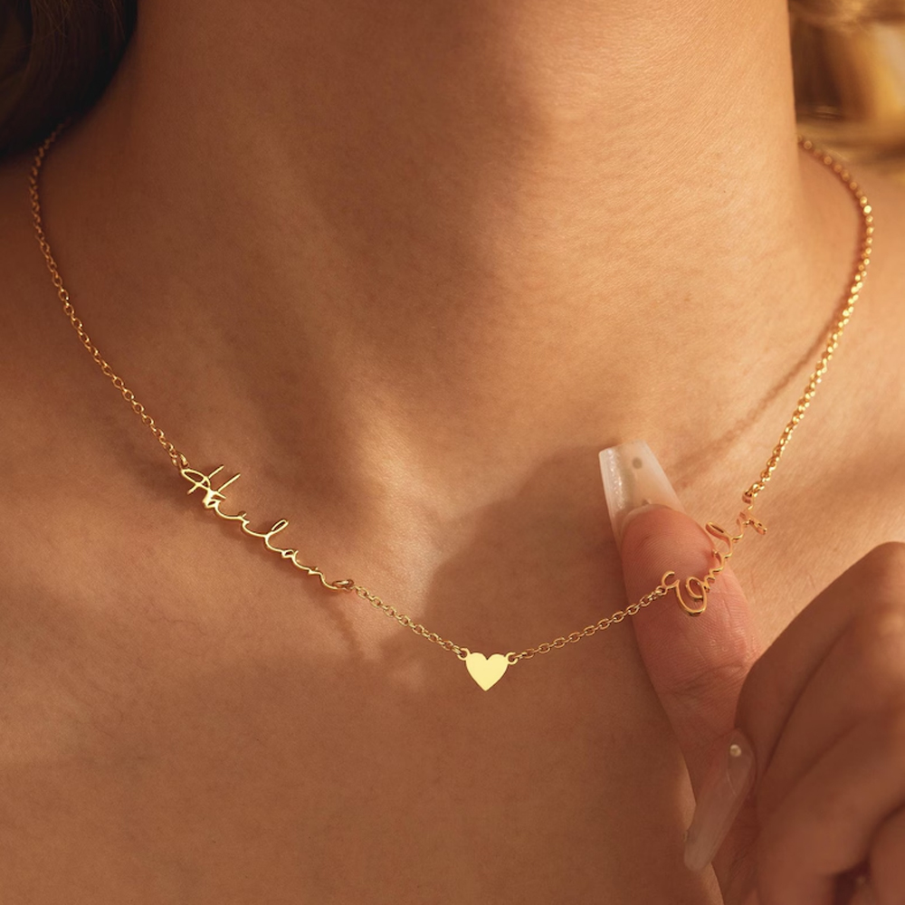 Birth Flower Necklace - Lemegeton – collier avec nom personnalisé,