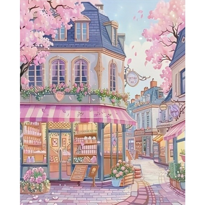 Photo Mosaic Print - Peinture Diamant, Motif Romantique Fleur de