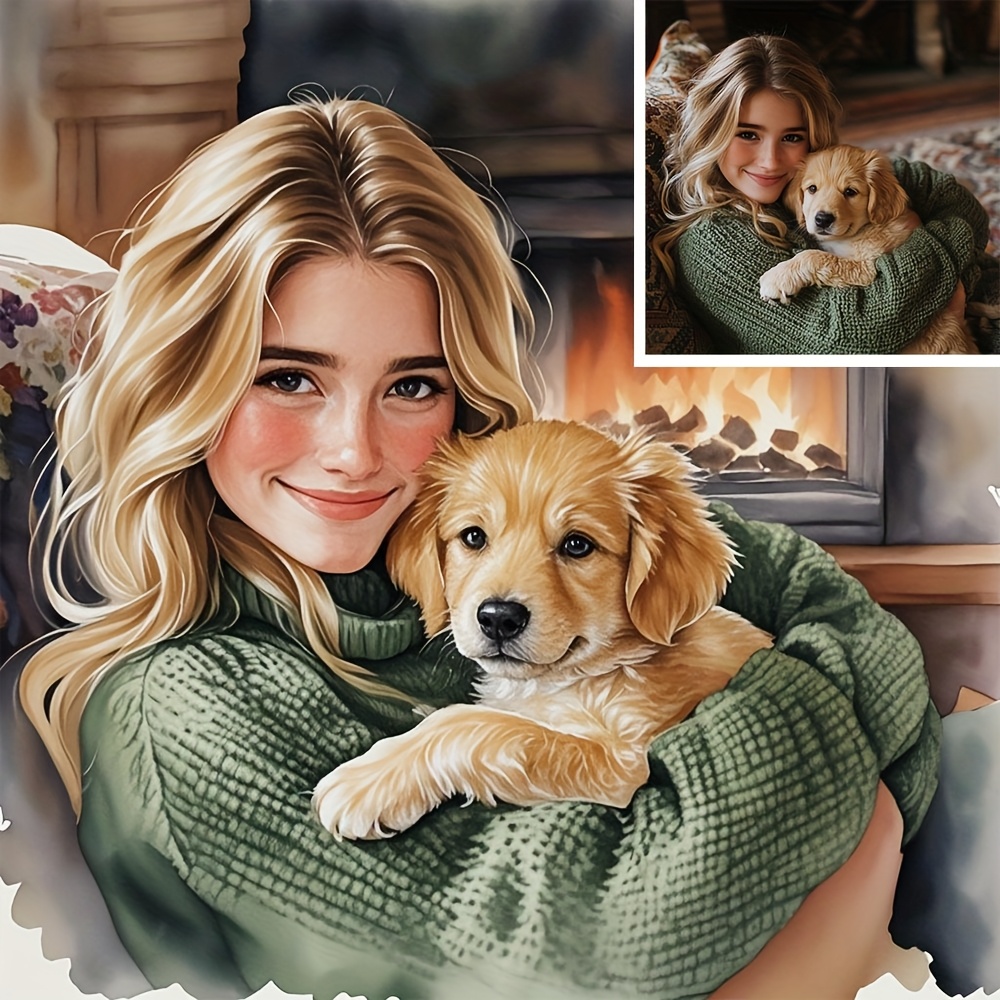 Pet Portrait Custom - Impression sur toile personnalisée avec photo
