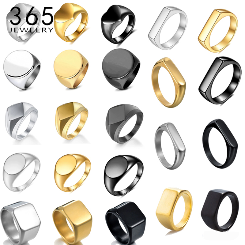 Initial Ring Custom - Bague en acier inoxydable 365 pour